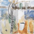 san andrés, playa las teresitas 2, 2024, mischtechnik, 14,5x41cm