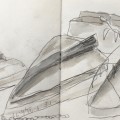 san andrés, playa las teresitas 3, 2024, mischtechnik, 14,5x41cm 